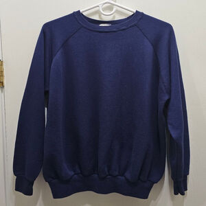 Vintage Men's Action Navy Blue Sweatshirt